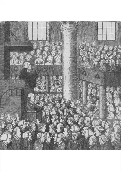 Sleepy Congregation, 1785. Artist: John Kay