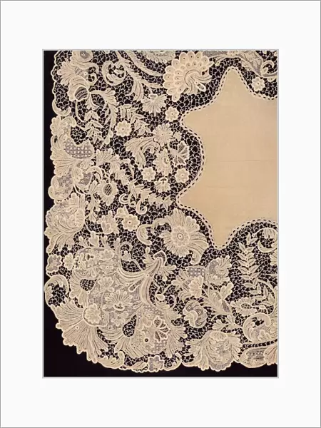 Handkerchief of Lace of Irish Manufacture, 1863. Artist: Robert Dudley