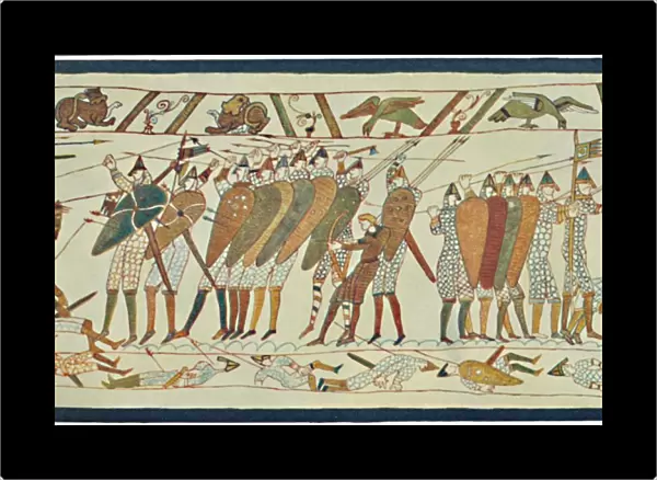 The Beginning of the Battle of Senlac (Bayeux Tapestry), c15th century, (1902)