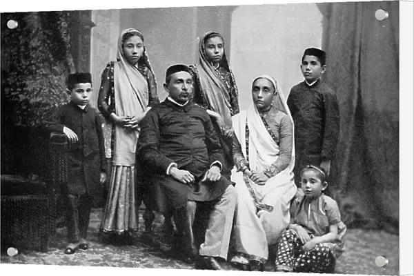 A Parsi family, 1902. Artist: Bourne & Shepherd