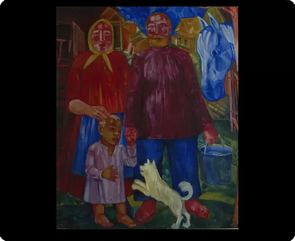 The Family of the Serednyaks, 1929. Artist: Palmov, Viktor Nikandrovich (1888-1929)