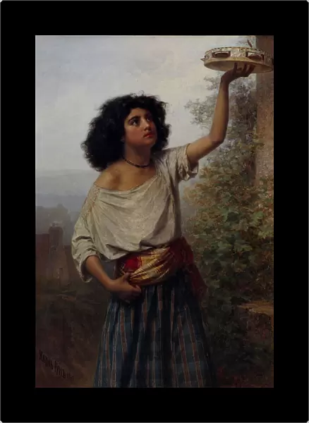 Young Gipsy Woman, 1870. Artist: Gun (Hun), Karl Fyodorovich (1830-1877)