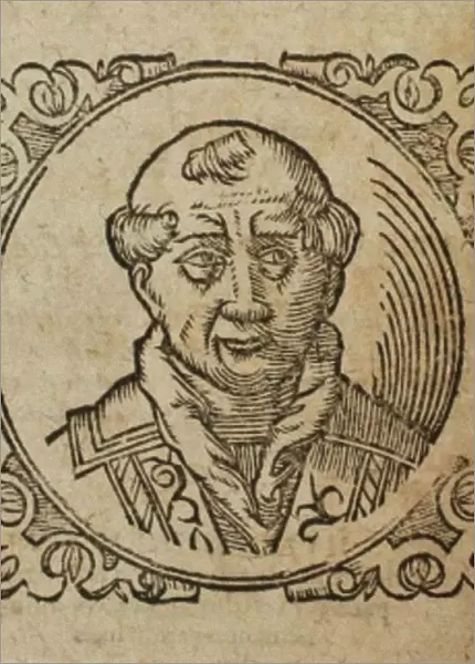 Geoffrey of Monmouth (From: Prophetia Anglicana, Merlini Ambrosii Britanni), 1603. Artist: Anonymous