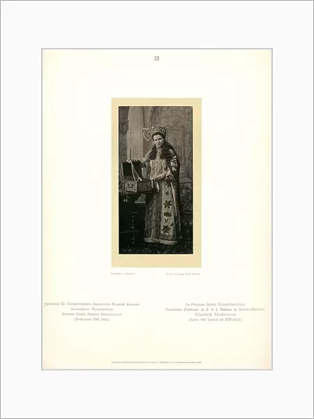 Portrait of Countess Sophia Lvovna Shakhovskaya, 1903. Artist: Asikritov, Daniil Mikhaylovitch (1856-?)
