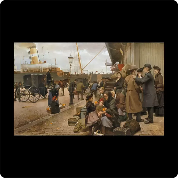 Emigrants on Larsens Plads, 1890