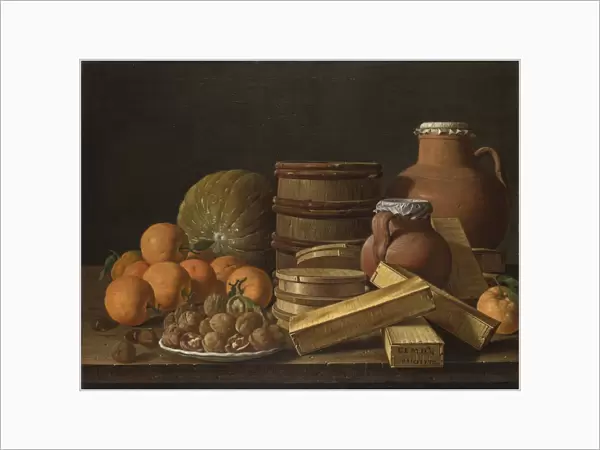 Still Life with Oranges and Walnuts, 1772. Artist: Melendez, Luis (1716-1780)