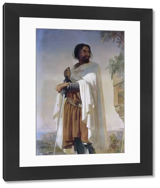 Hugues de Payens, Grand Master of the Knights Templar. Artist: Lehmann, Henri (1814-1882)