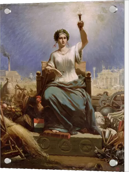 France Illuminating the World (La France Eclairant le Monde). Artist: Janet (Janet-Lange), Ange-Louis (1815-1872)