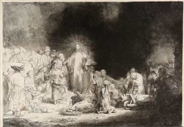 Christ healing the sick (The Hundred Guilder Print). Artist: Rembrandt van Rhijn (1606-1669)