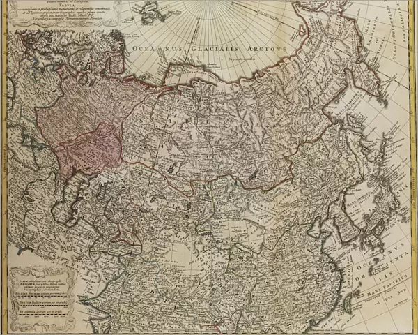 Map of Russia (From: Imperii Russici et Tartariae universae tam majoris et Asiaticae quam minoris et Artist: Hase, Johann Matthias (1684-1742)