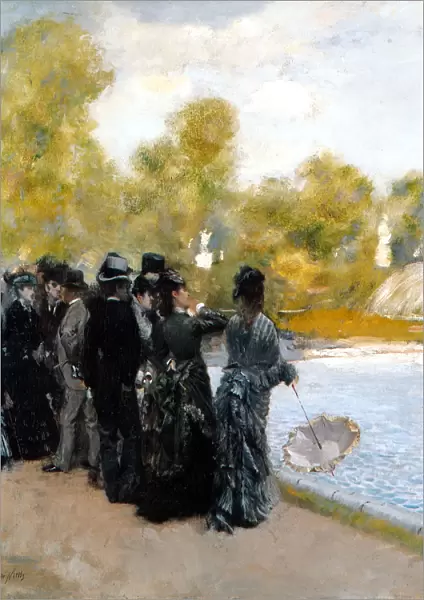 The Pool in the Jardin du Luxembourg. Artist: De Nittis, Giuseppe (1846-1884)