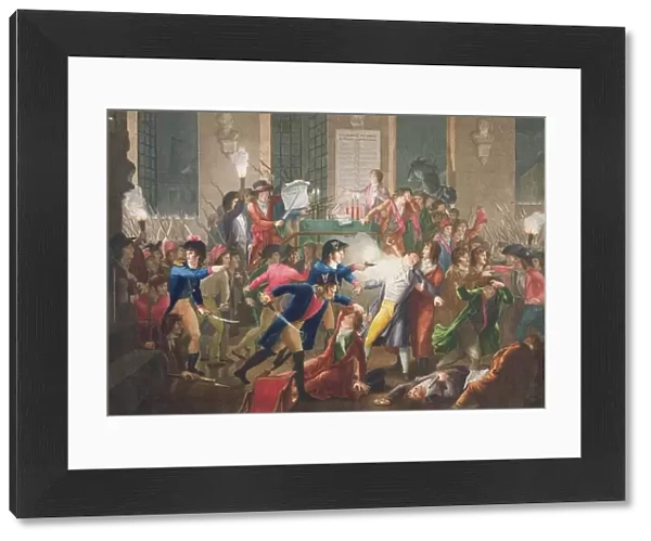 The Arrest of Robespierre on 27 July 1794 (After Fulchran-Jean Harriet), c. 1796. Artist: Tassaert, Jean-Joseph-Francois (1765-ca. 1835)