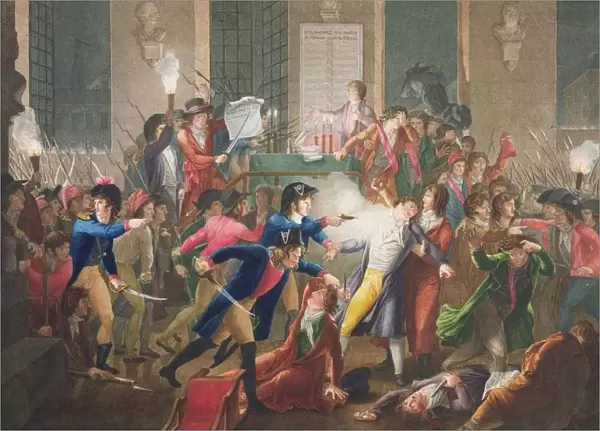 The Arrest of Robespierre on 27 July 1794 (After Fulchran-Jean Harriet), c. 1796. Artist: Tassaert, Jean-Joseph-Francois (1765-ca. 1835)