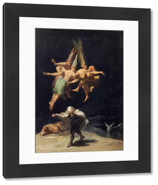 Witches in Flight (Vuelo de Brujas), 1797-1798. Artist: Goya, Francisco, de (1746-1828)