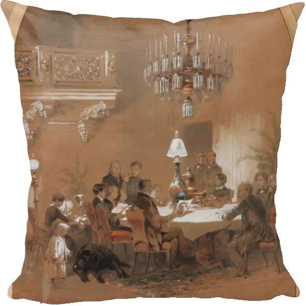 Vonlyarlyarsky Salon in Vonlyarovo, 1855. Artist: Mikeshin, Mikhail Osipovitsch (1835-1896)