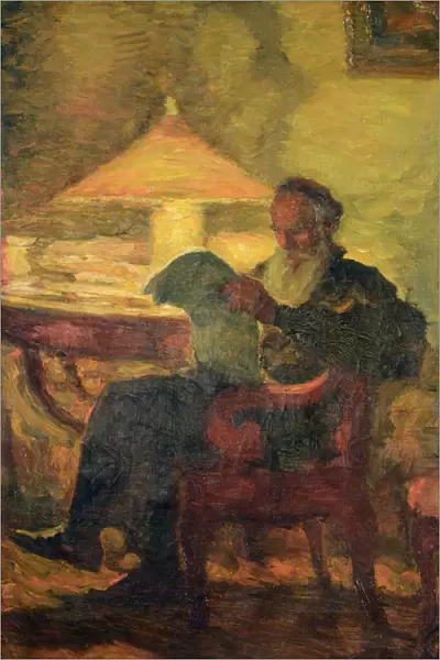 Leo Tolstoy reading