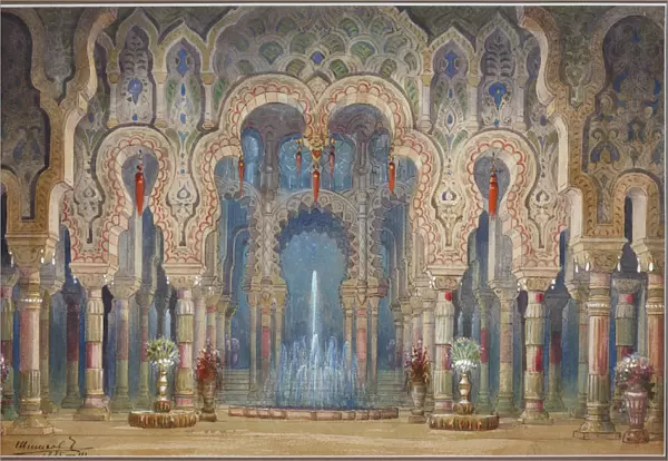 Stage design for the opera Ruslan and Lyudmila by M. Glinka