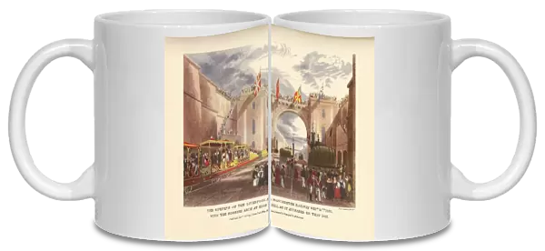 The Opening of the Liverpool and Manchester Railway, September 15, 1830. The Moorish Arch at Edge Hi