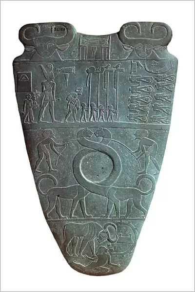 The Narmer Palette (recto), ca 31st century BC
