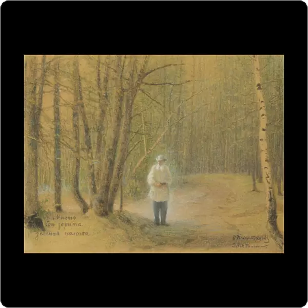 Leo Tolstoy in the forest