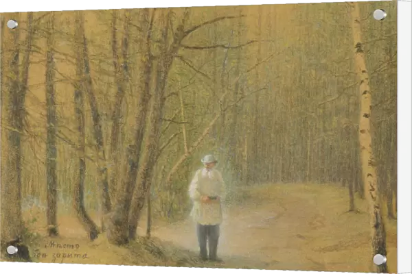 Leo Tolstoy in the forest