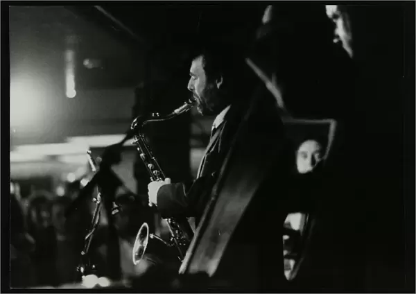 Saxophonist Bob Sydor playing at the Torrington Jazz CLub, Finchley, London, 1988