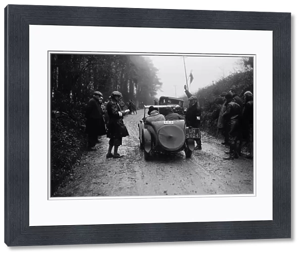 Morris Minor of KC McGuffie competing in the MCC Exeter Trial, Blackhill, Dorset, 1930