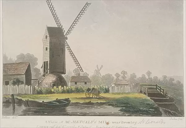 A view of Mr Metcalfs mill near Bromley, Bow, Poplar, London, 1785. Artist