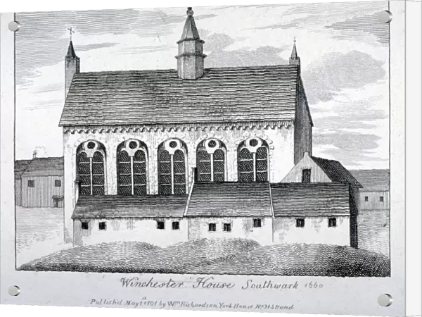 The Bishop of Winchesters palace, Winchester House, Southwark, London, 1801. Artist