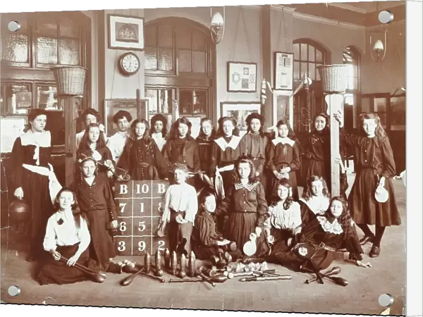 Girls sports club members, Cromer Street School  /  Argyle School, St Pancras, London, 1906