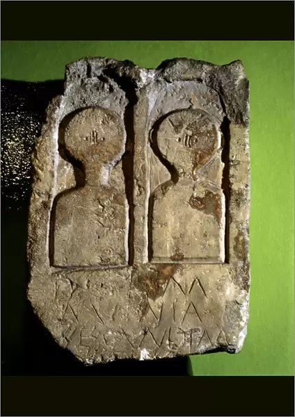 Stela carved in an ashlar made in limestone, from the Oppidum of Pamplona