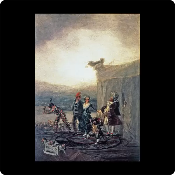 The travelling comedians, 1793, oil painting by Francisco de Goya