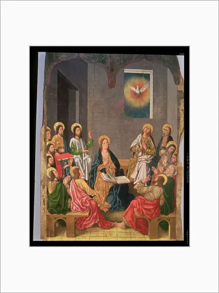 Pentecost, oil on panel, altarpiece of the Fernando Gallego workshop