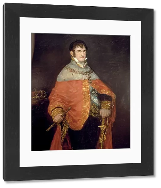 Ferdinand VII, king of Spain, oil by Francisco de Goya