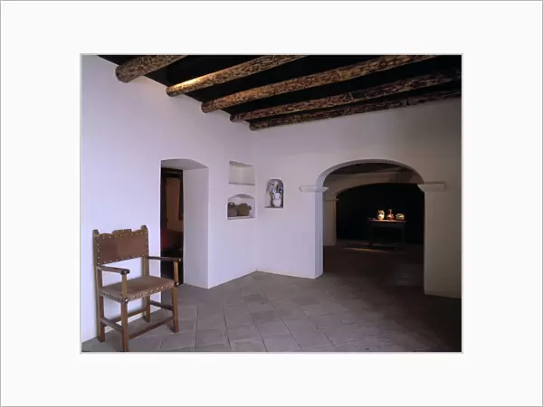 Inside the reconstructed birthplace and museum of the painter Francisco de Zurbaran