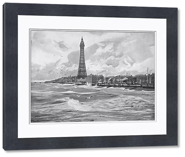 Blackpool, with its Eiffel Tower, c1896. Artist: Poulton & Co