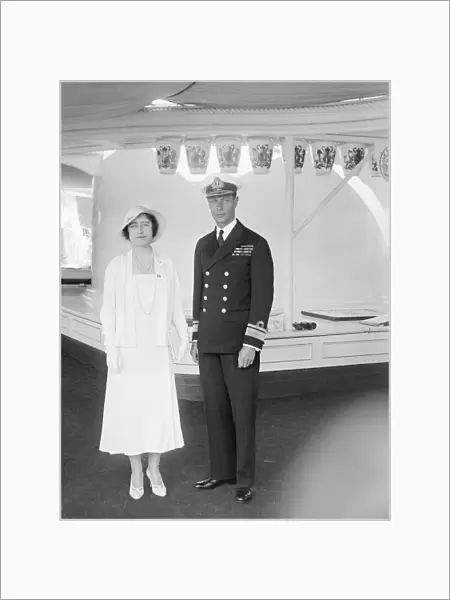 The Duke and Duchess of York aboard HMY Victoria and Albert, 1933