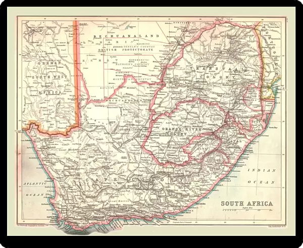 Map of South Africa, 1902. Creator: Unknown