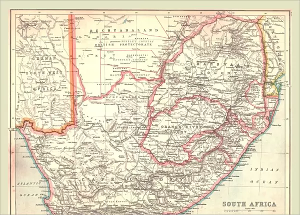 Map of South Africa, 1902. Creator: Unknown