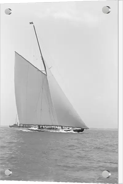 Americas Cup challenger Shamrock IV sailing without topsail, 1914. Creator