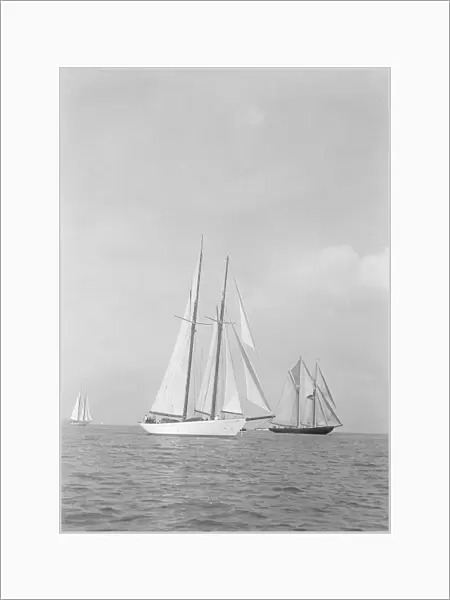 Westward (foreground) and the visiting Canadian schooner Bluenose, 1935. Creator