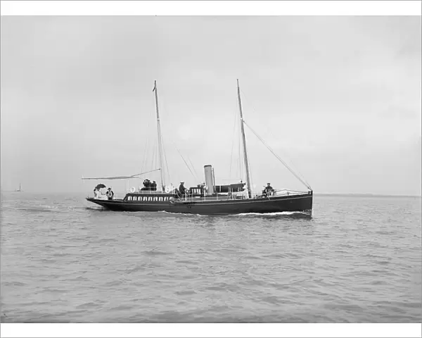 The steam yacht Volage under way, 1913. Creator: Kirk & Sons of Cowes
