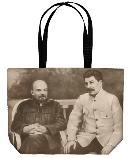 Lenin and Stalin in Gorki (Near Moscow), 1922, (1939). Creator: Unknown