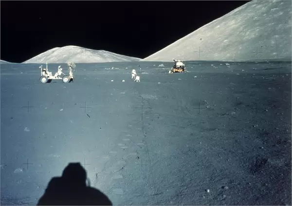 Lunar landing site, Apollo 17 mission, December 1972. Creator: NASA