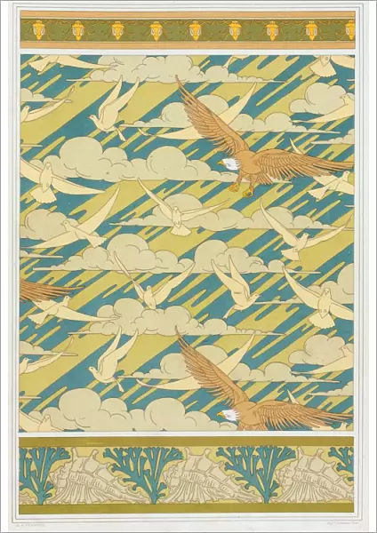 Designs for wallpaper border Squash Bug, pub. 1897. Creator: Maurice Pillard Verneuil
