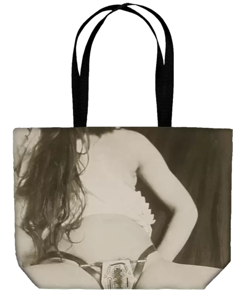 Woman wearing a Chastity Belt, 1890 s. Creator: French Photographer (19th century)