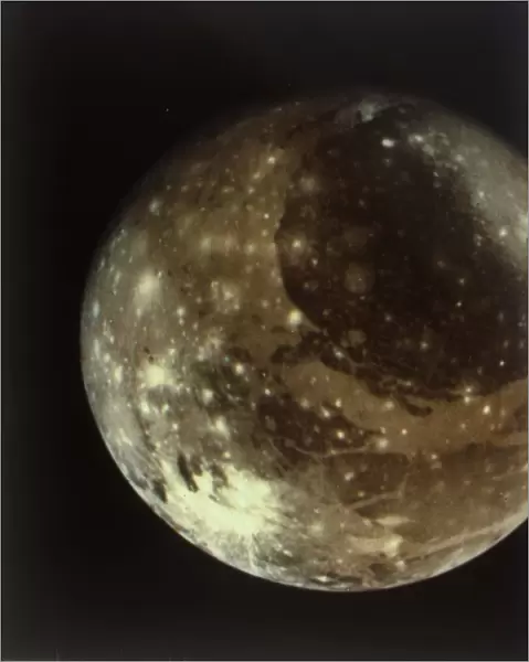 Jupiter mission: Ganymede from 1. 2 million kilometres. Creator: NASA