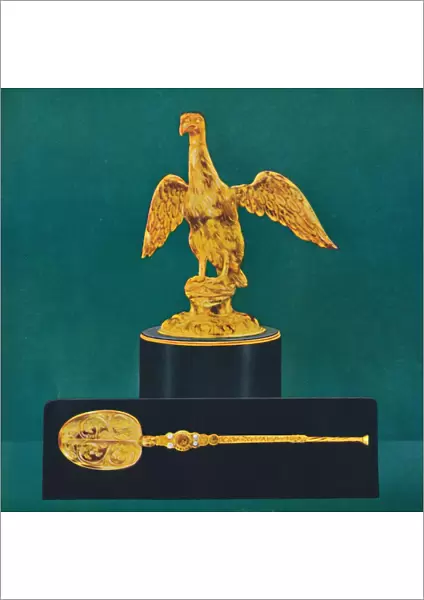 The Ampulla (or Golden Eagle) and the Spoon, 1937. Creator: Unknown