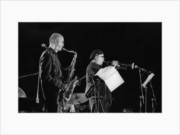 Randy Brecker and Michael Brecker (sax), Brecon Jazz Festival, Brecon, Wales, Aug 2001