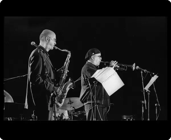Randy Brecker and Michael Brecker (sax), Brecon Jazz Festival, Brecon, Wales, Aug 2001